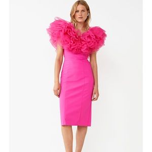 Multi Ruffled V-Neck Dress & Other Stories Size 6